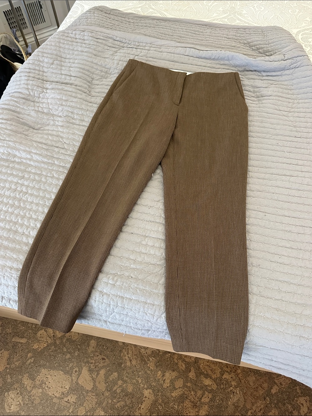 Babaton Straight-Leg Corduroy Trousers in Brown